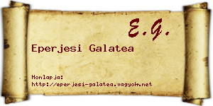 Eperjesi Galatea névjegykártya